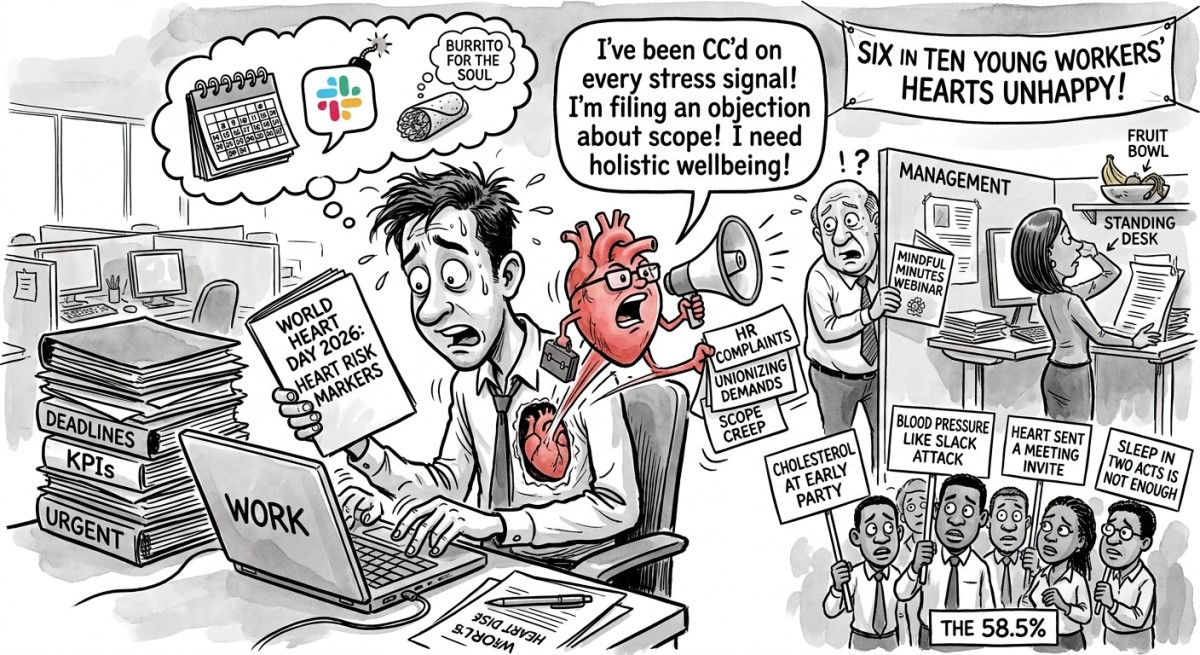 World Heart Day 2026: Six in Ten Workers Under 35 Already Have a Heart That Files HR Complaints