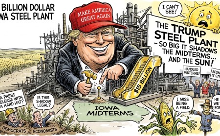 Trump Unveils $15 Billion Iowa Steel Plant So Big It Will Cast a Shadow Over the Entire Midterms and Possibly the Sun