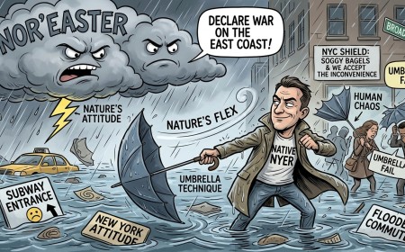 Nor’easter Declares War on the East Coast, Immediately Regrets It After Seeing New Yorkers’ Umbrella Technique