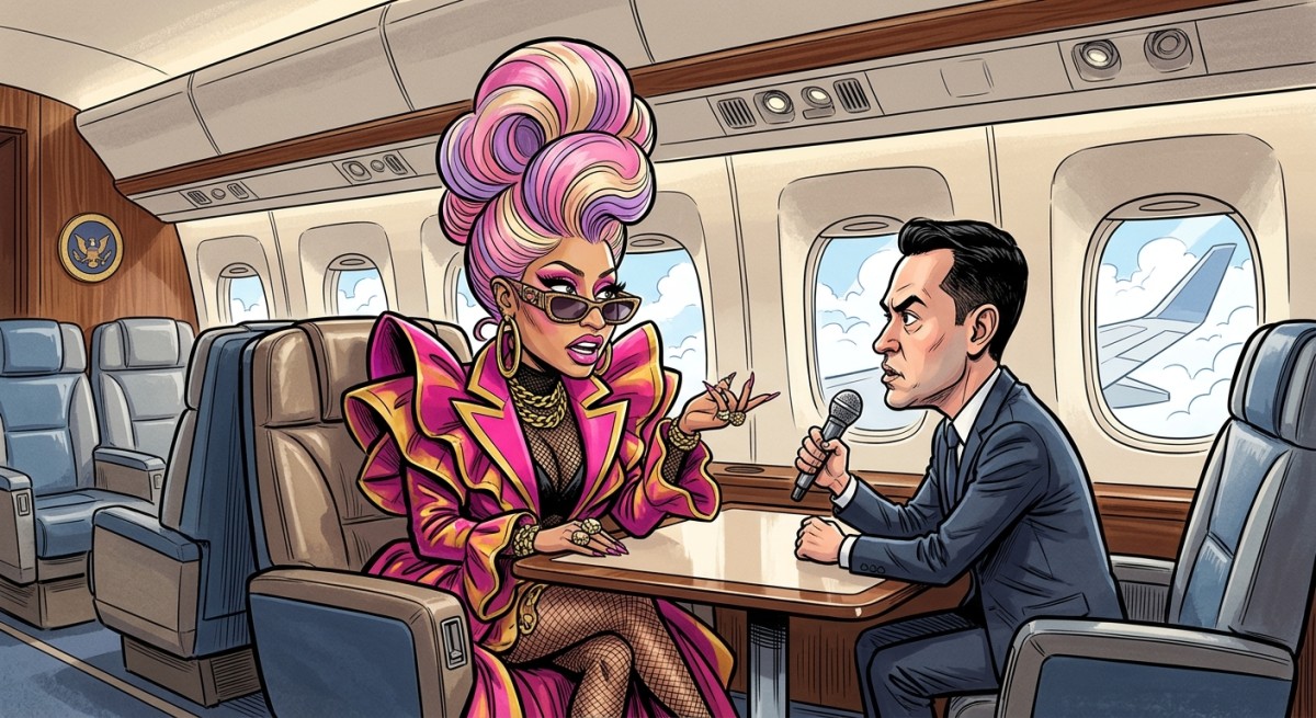 Nicki Minaj Aces Press Secretary Job Interview on Air Force One, Clears the Bar of Not Confusing the President With Her Husband