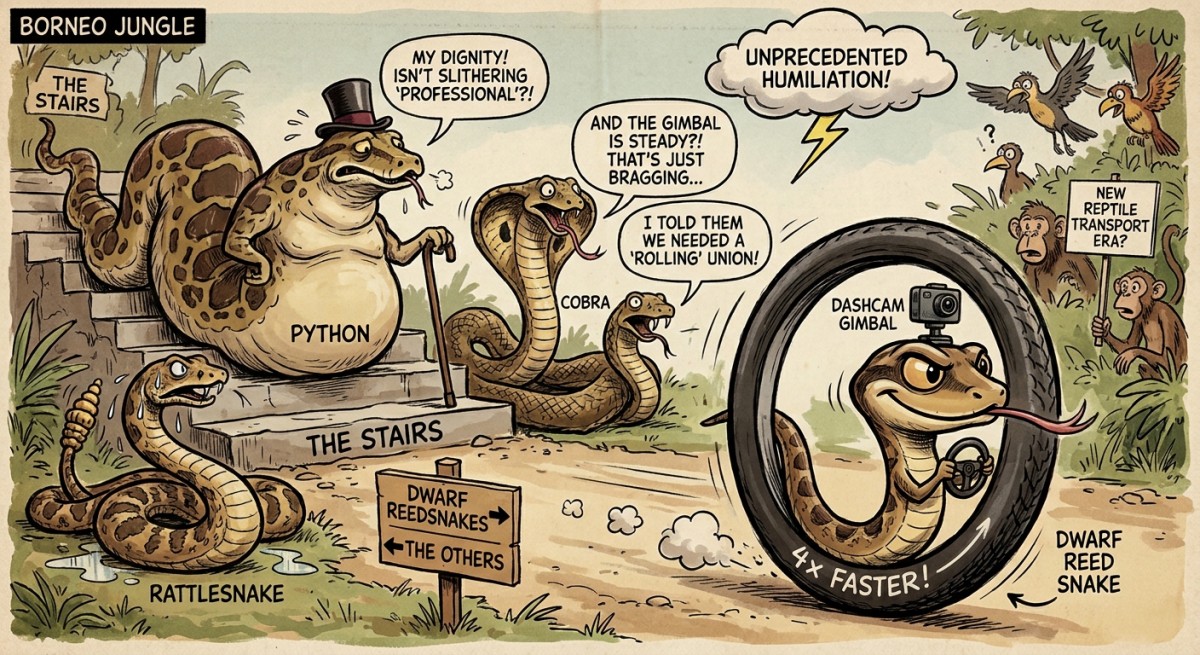 Scientists Discover Tiny Snakes That Roll Four Times Faster Than They Slither, Instantly Making Every Other Snake Look Like It Took the Stairs