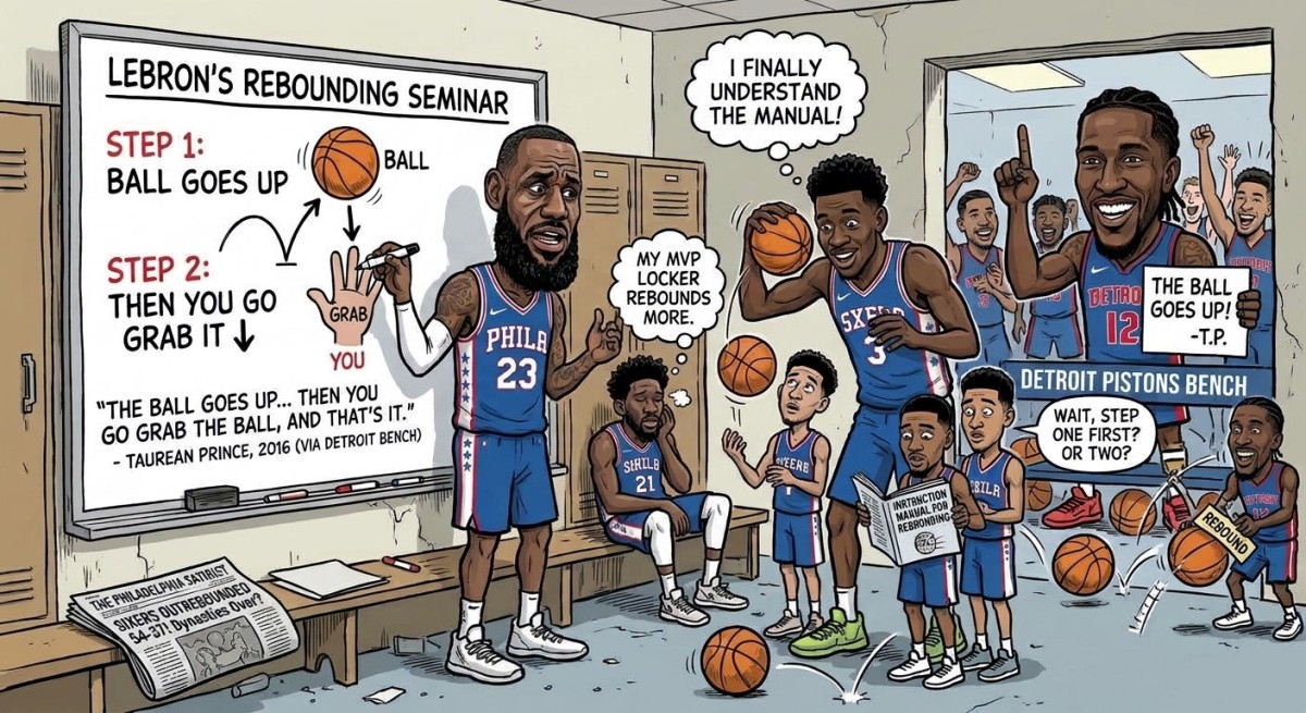 LeBron James Solves Sixers' Rebounding Crisis With a Two-Step Plan: The Ball Goes Up, Then You Grab It