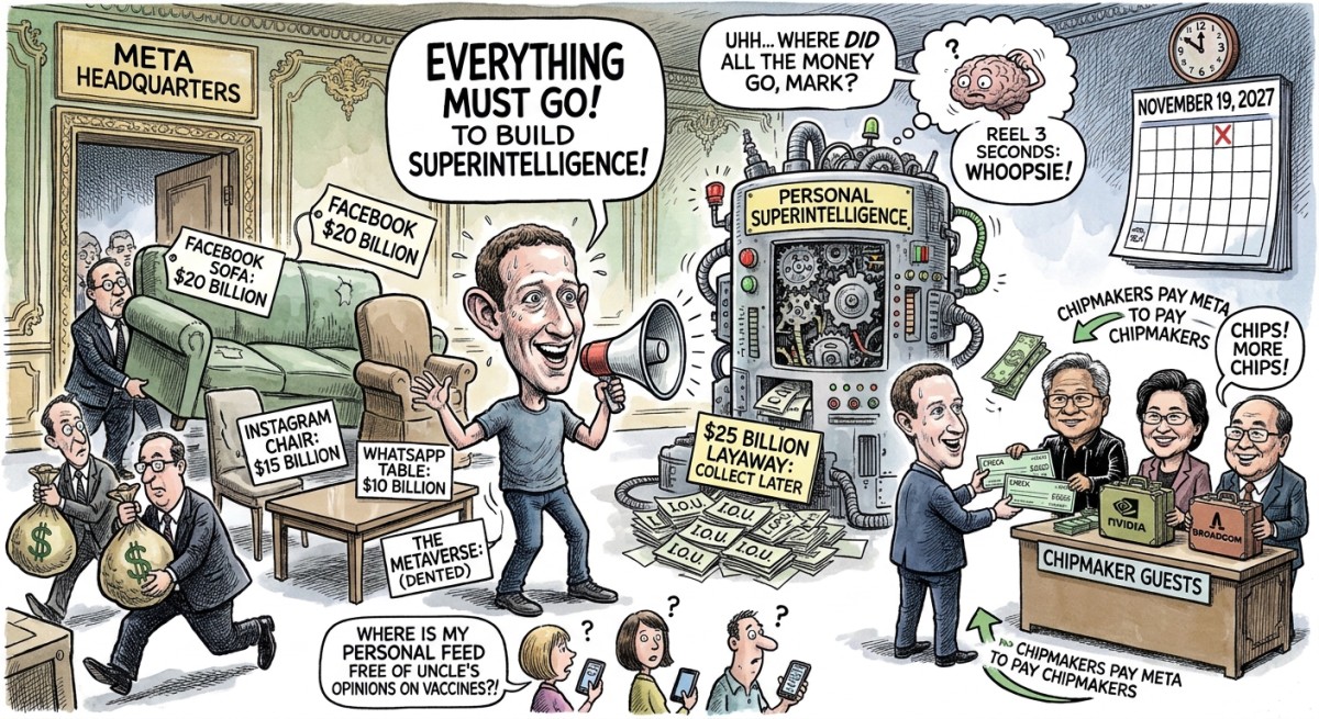 Meta Sells $97.5 Billion of Itself to Build a Superintelligence Smart Enough to Explain Where the Money Went