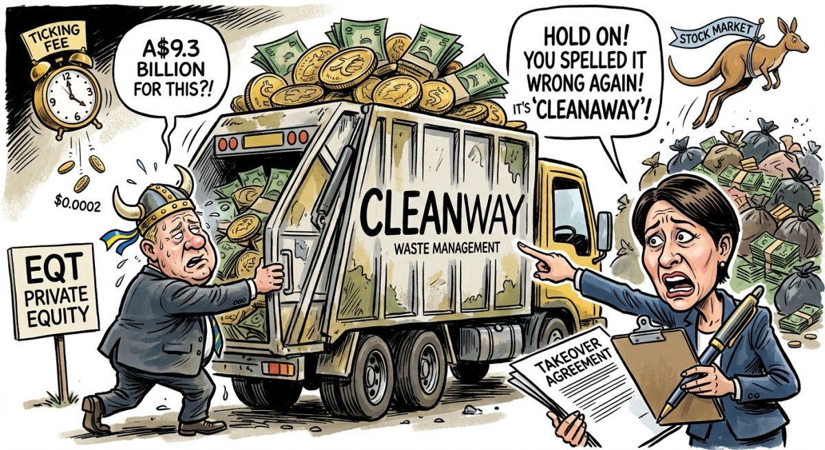 Swedish Private Equity Pays A$9.3 Billion for Australia's Garbage, Then Spells the Company's Name Wrong