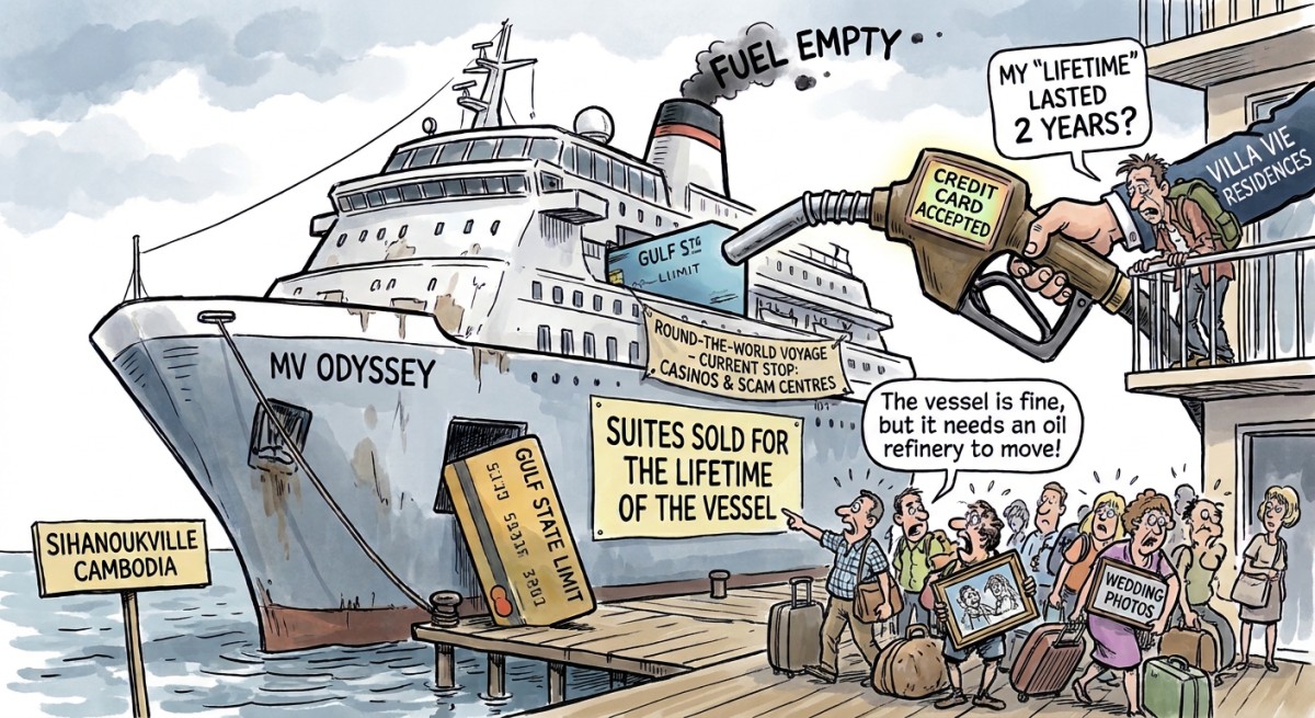 Lifetime Cruise Ship Clarifies It Meant the Ship's Lifetime, Which Turns Out to Be Two Years and One Tank of Diesel