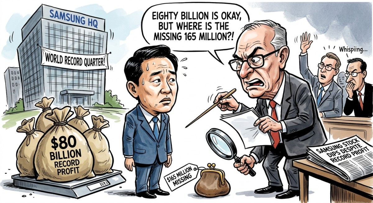 Samsung Earns a Record $80 Billion in Three Months, Gets Grounded by Investors Over the Missing $165 Million