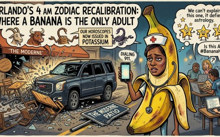 Your Horoscope: An SUV Entered a Patio, the Internet Entered Denial, and a Banana Was the Only Adult in Orlando