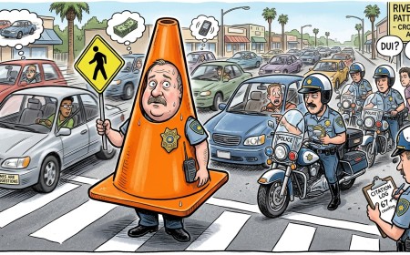 Deputy Disguises Himself as a Giant Traffic Cone, Learns 67 Californians Have Never Once Stopped for a Traffic Cone