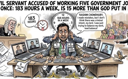 Civil Servant Accused of Working Five Government Jobs at Once Was Contracted for 183 Hours a Week, Which Is 15 More Hours Than God Put in It