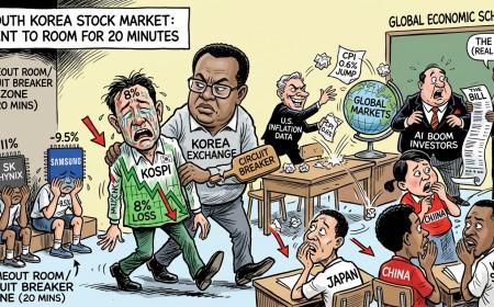 South Korea's Stock Market Loses 8 Percent, Gets Sent to Its Room for 20 Minutes