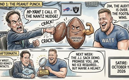 Jim Nantz Punches a Football as Hard as He Can, Football Wins by Unanimous Decision