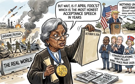 Navi Pillay Wins Nobel Peace Prize and Immediately Asks If It’s April Fools’, Which Is the Most Honest Acceptance Speech in Years