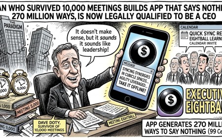 Man Who Survived 10,000 Meetings Builds App That Says Nothing 270 Million Ways, Is Now Legally Qualified to Be a CEO