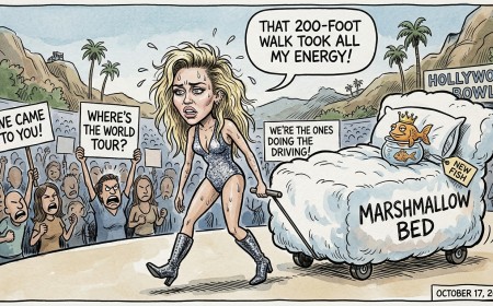 Miley Cyrus Ends Four-Year Concert Drought, Walks 200 Feet, Announces Fans Will Do the Driving From Now On