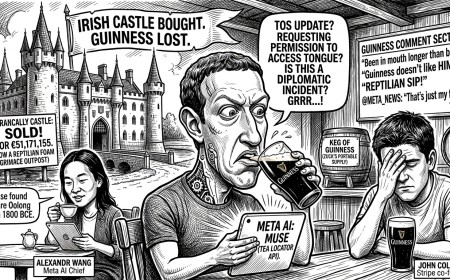 Mark Zuckerberg Buys a €51 Million Irish Castle, Then Sips Guinness Like It Asked for His Password