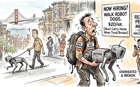 Startup Pays Humans $20 an Hour to Walk Robot Dogs, Finally Revealing Who the Real Pet Is