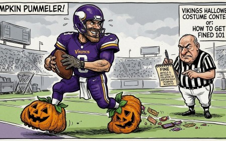 Vikings Cornerback Arrives at Work Wearing Two Trick-or-Treat Buckets, Asks a Nation to Smell His Cleats