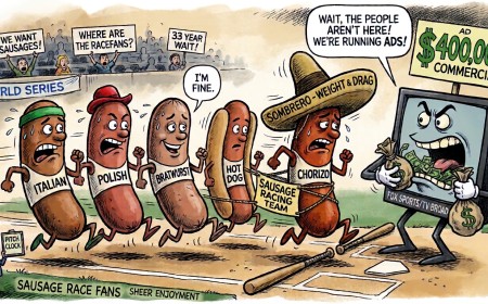 World Series Discovers Its Most Exciting Athletes Are Five Sausages, One of Whom Is Wearing a Sombrero Against His Will