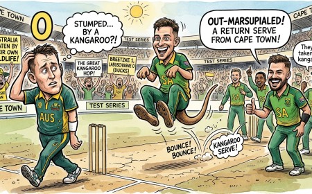 South Africa Answers Marnus Labuschagne's Duck With a Kangaroo Impression, Leaving Australia Outplayed by Its Own Wildlife