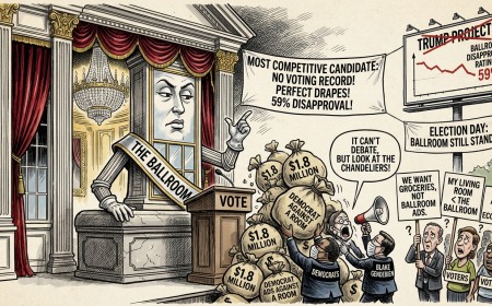 Democrats Spend $1.8 Million Running Against a Ballroom, Which Is Now the Most Competitive Candidate in Several States