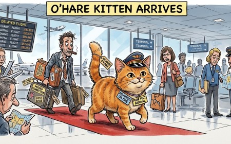 O'Hare Finally Delivers Something on Time, and It Was a Kitten