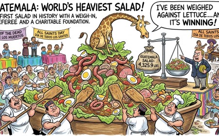 Guatemala Builds a Salad Heavier Than a Giraffe, Finally Giving Lettuce a Reason to Lift Weights