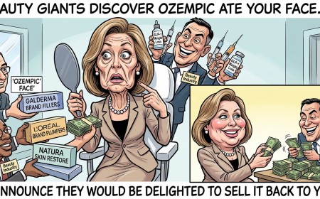 Beauty Giants Discover Ozempic Ate Your Face, Announce They Would Be Delighted to Sell It Back to You