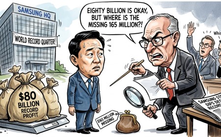 Samsung Earns a Record $80 Billion in Three Months, Gets Grounded by Investors Over the Missing $165 Million